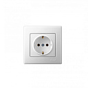 LESYA Розетка с/з бакалит белая