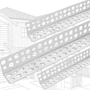 Угол перфорированный пластиковый ПВХ
