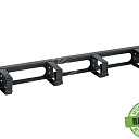 Кабельный органайзер 1U 2 боковых горизонтальных и 4 вертикальных кольца