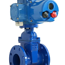 Задвижка чугунная с обрезиненным клином с электроприводом SWEM