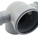 Отвод ПП для внутренней канализации комбинированный с дополнительными входами слева и справа Ду 87° 110х50х50 OSTENDORF