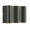 Светодиодный уличный настенный светильник LED PL-543-3 6x1W SAND BLACK 3000K IP54 183-03328