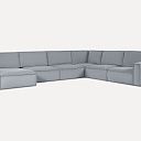 Модульный диван Этен 4 Vertical Silver