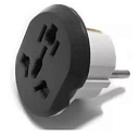 Адаптер EU Socket 5in1 BLACK-WHITE 250V1 