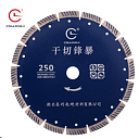 Отрезной диск сигментный с рабочей частью из стали для резки гранита Φ 250 mm- 25.4 mm х2,6х12