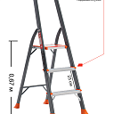 Алюминиевая стремянка 17003