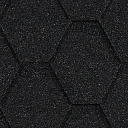 Гибкая черепица Eurasia, шестигранник, черный