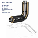 Отвод стальной 426X7,0-90-560-1-ППУ-ПЭ с ОДК
