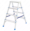 Стремянка двусторонняя 4 ступени, алюминиевая