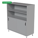 #523.Стеллажи с раздвижными дверцами лабораторные (Низкий 1200-СТрн)