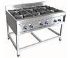 Плита газовая кухонная 6-ти горелочная типа ПГК-69 П на подставке без духовки 