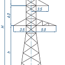 Опоры линий электропередачи У110-1+5