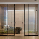 Стеклянные раздвижные перегородки модель 2