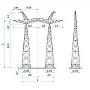 Опоры линий электропередачи ПС 750-3+10