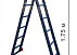 Алюминиевая двухсекционная шарнирная лестница стремянка 6006