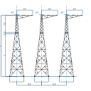 Опоры линий электропередачи УСК500-3+5