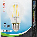 Лампа светодиодная филамент "TESS" A60 6 Вт E27 6400K