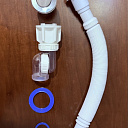 Сифон для раковины с обратным клапаном и нержавеющей кнопочной чашкой с выходом Ф50 мм (40)