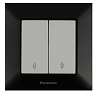 Переключатель Panasonic Karre Plus 2-клавишный. Цвет: бронза, черный, серебро, темно-серый