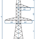 Опоры линий электропередачи У220-1+5
