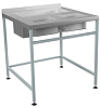 Стол для доочистки лука СРОд- 840х840х860
 (3 нерж. ёмк.-1 съёмная) каркас:
труба окрашенная