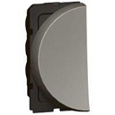 Выключатель одномодульный левый 10 AX - 250 V± круглый магнезиум 573110