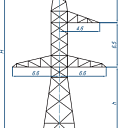 Опоры линий электропередачи У220-7+5