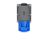 Розетка 216RS6, монтаж на поверх, 200-250V, 16А, 2P+E, термопласт, IP44, синяя