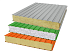 Стеновые сэндвич панели минеральная вата, ширина 1000 мм, толщина 50 мм, RAL7004