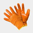 Перчатки х/б латексный облив оранжевые. Цитрон, оранжевая основа, усиленные