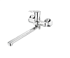 Смеситель CASELA CL52249 для ванны с длинным изливом