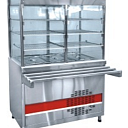 Прилавок-витрина холодильный ПВВ(Н)-70КМ-С-02-НШ вся нерж. с гастроемкостями (1120 мм)