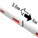 Стрела телескопическа для шлагбаума 3,6-6 метров