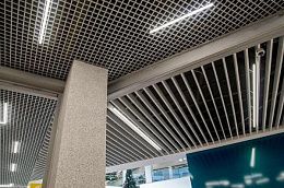 Подвесной потолок Грильято Классический из оцинкованного металла от Производителья Фото #1011699