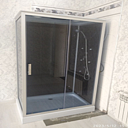 Душевая кабина, форма - квадрат