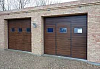 Гаражные секционные ворота с калиткой серии PRESTIGE