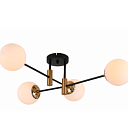 Люстра 1027 WHITE Glass 4xE27 40Вт (TEKAVIZE) 159-17434