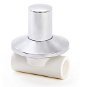 Полипропиленовый вентиль хром 25х3/4 белый lammin