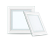 Светодиодный встраиваемый светильник квадратный  UltraGlass ДВО1820 12W-4000K-Wh ELT
