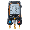 Комплект с заправочными шлангами testo 550s - умный цифровой манометрический коллектор, смарт-зонды зажимы температуры