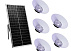 LED cветильник РСП 100Вт на солнечных панеляx 3х-комплектный