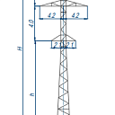 Опоры линий электропередачи П110-2ТС
