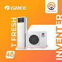 Кондиционер Gree T FRESH Inventer 48 белый (GVA48AL-M3NNC7A)