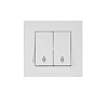Mutlusan RITA Переключатель 2-клав. (белый)
