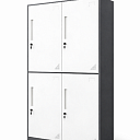 Металлический шкаф для одежды 4-секционный