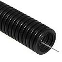 Труба гофрированная ПНД d 25 с зондом (50 м) ИЭК черный