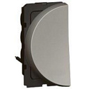 Переключатель одномодульный левый 10 AX - 250 V± круглый магнезиум 573113