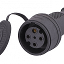 Штепсельный разъем трехфазный 3Р+Е 3х32А 380V (каучук)