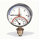 Термоманометр вертикальный  F+R828 80 0-4bar/0-120°