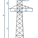 Опоры линий электропередачи УС110-5